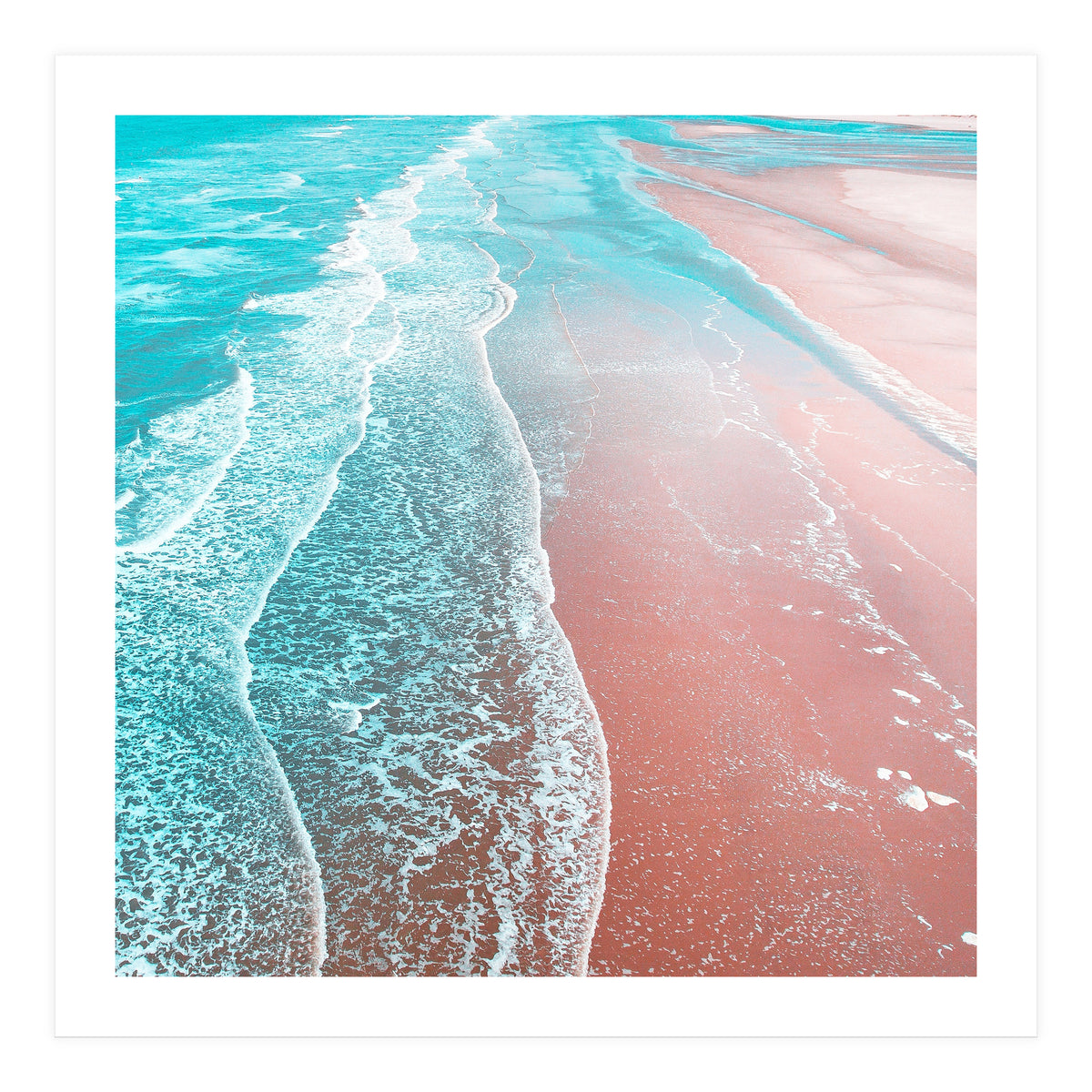 Sea Blue And Rose Gold (Print Only)