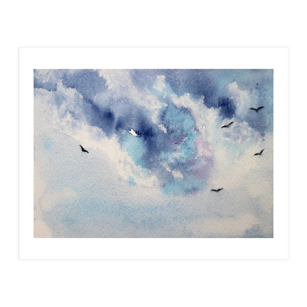 Dramatic sky || watercolor (Print Only)