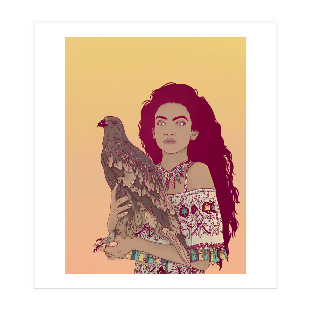 Falcon Lady (Print Only)