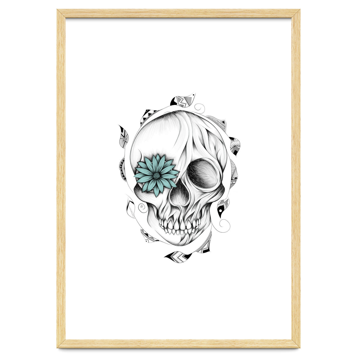 Poetic Wooden Skull