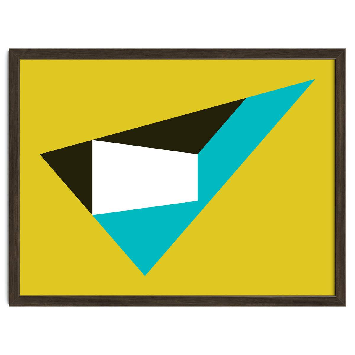 Geometric Shapes No. 39 - mustard & turquoise