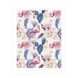 Flamingos, geometric and flowers 02 (Print Only) thumbnail