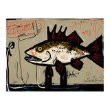 Brown Trout in Abstract Style Painting (Print Only) thumbnail