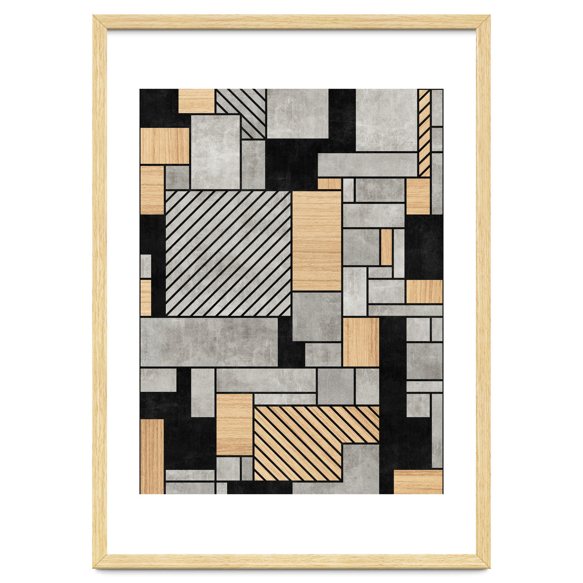 Random Pattern - Concrete and Wood