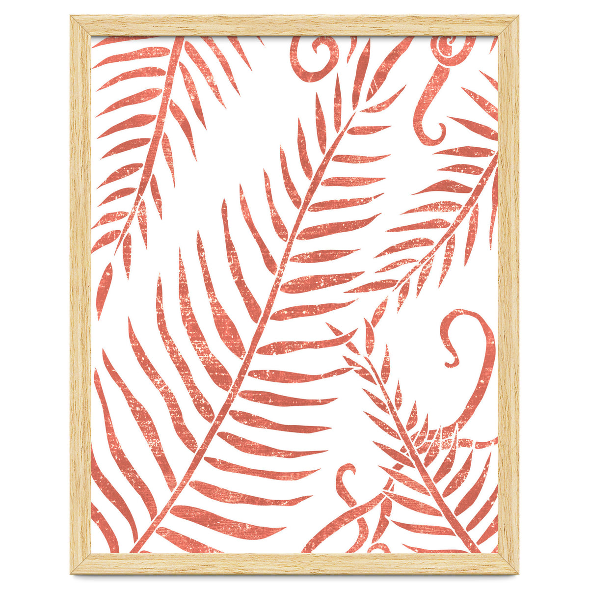 Abstract Terracotta Leaves 2 - Burnt Orange