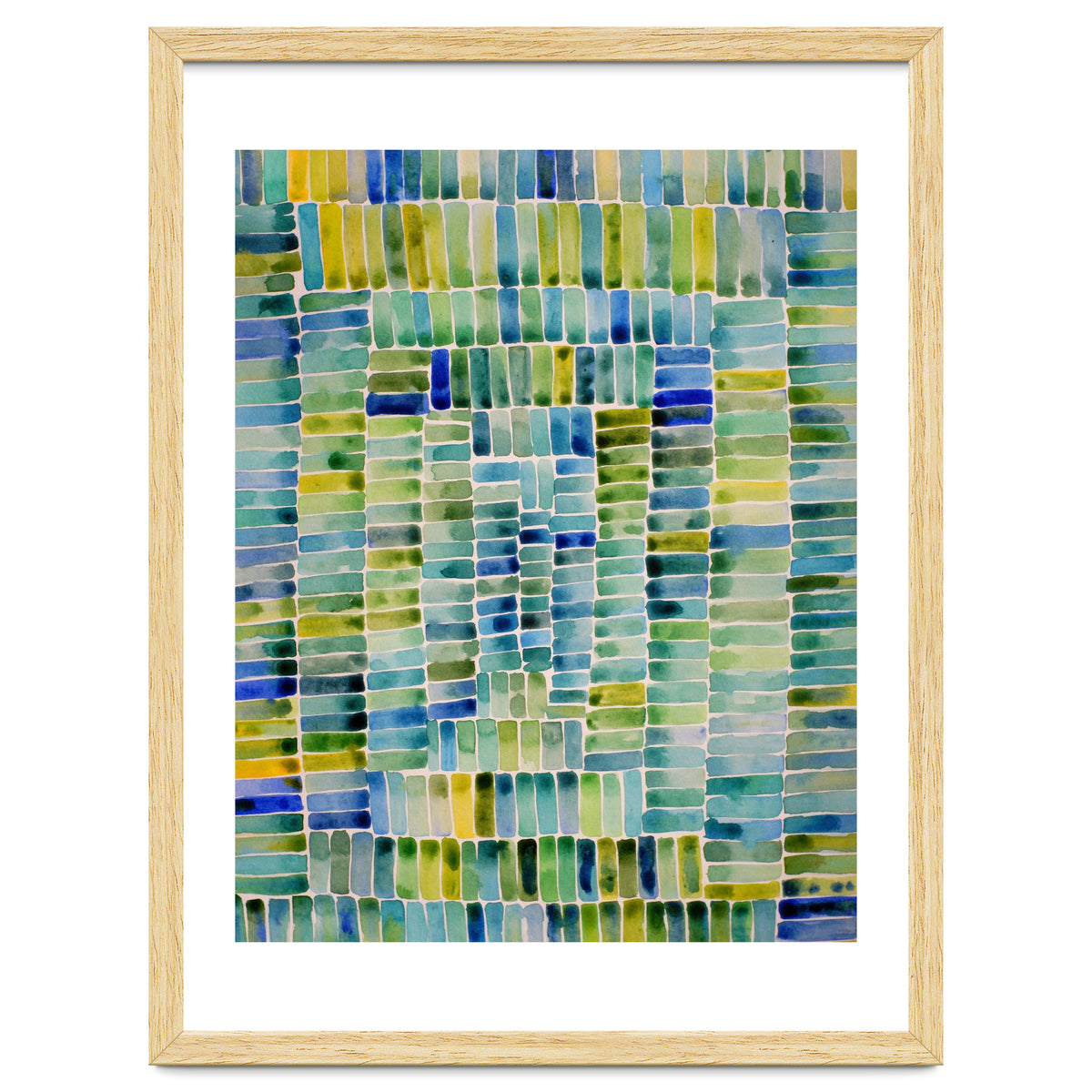 Abstract rectangle pattern in green