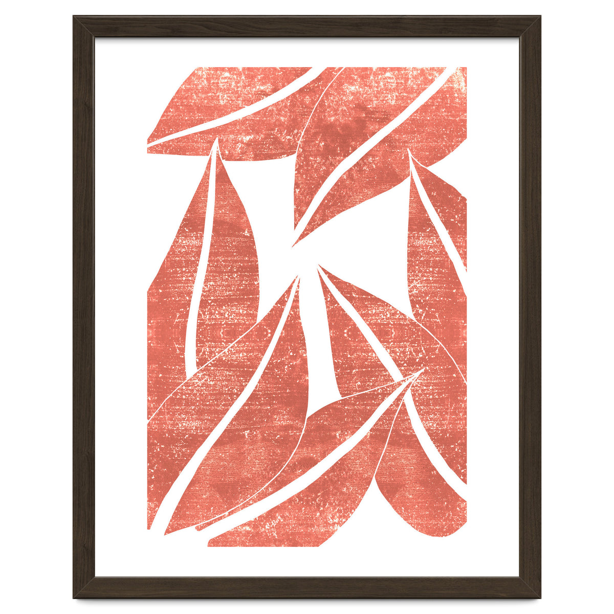 Abstract Terracotta Leaves 1 - Burnt Orange