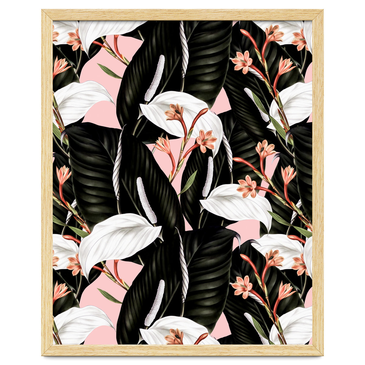 Flowery exotic botanical pink