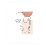 minimal woman face line art (Print Only) thumbnail