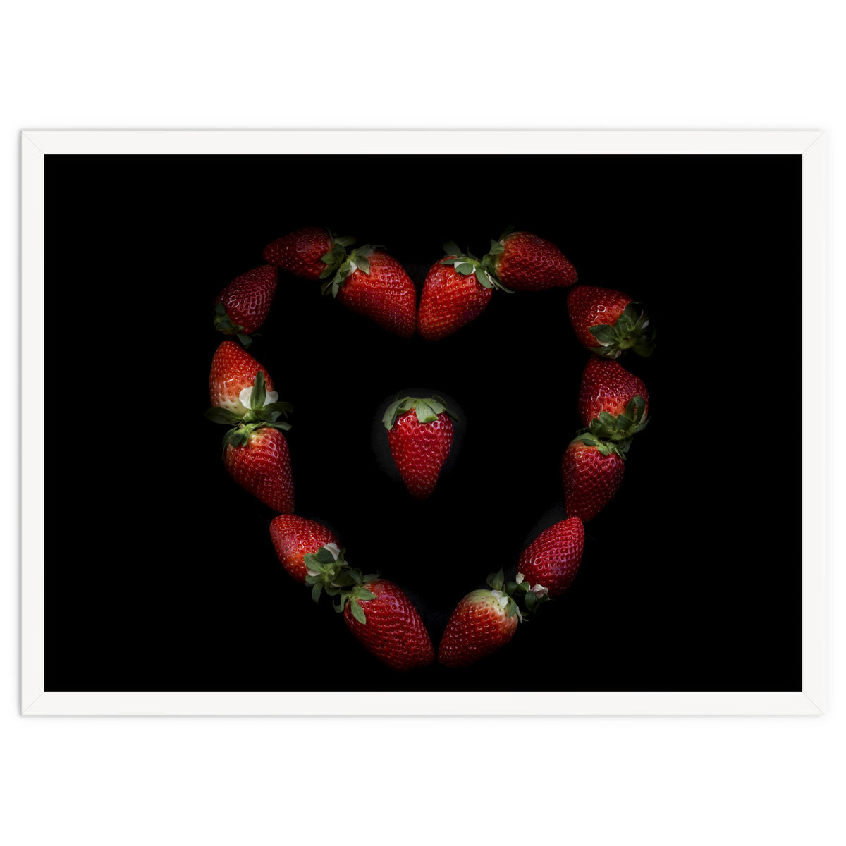 Heart of strawberries