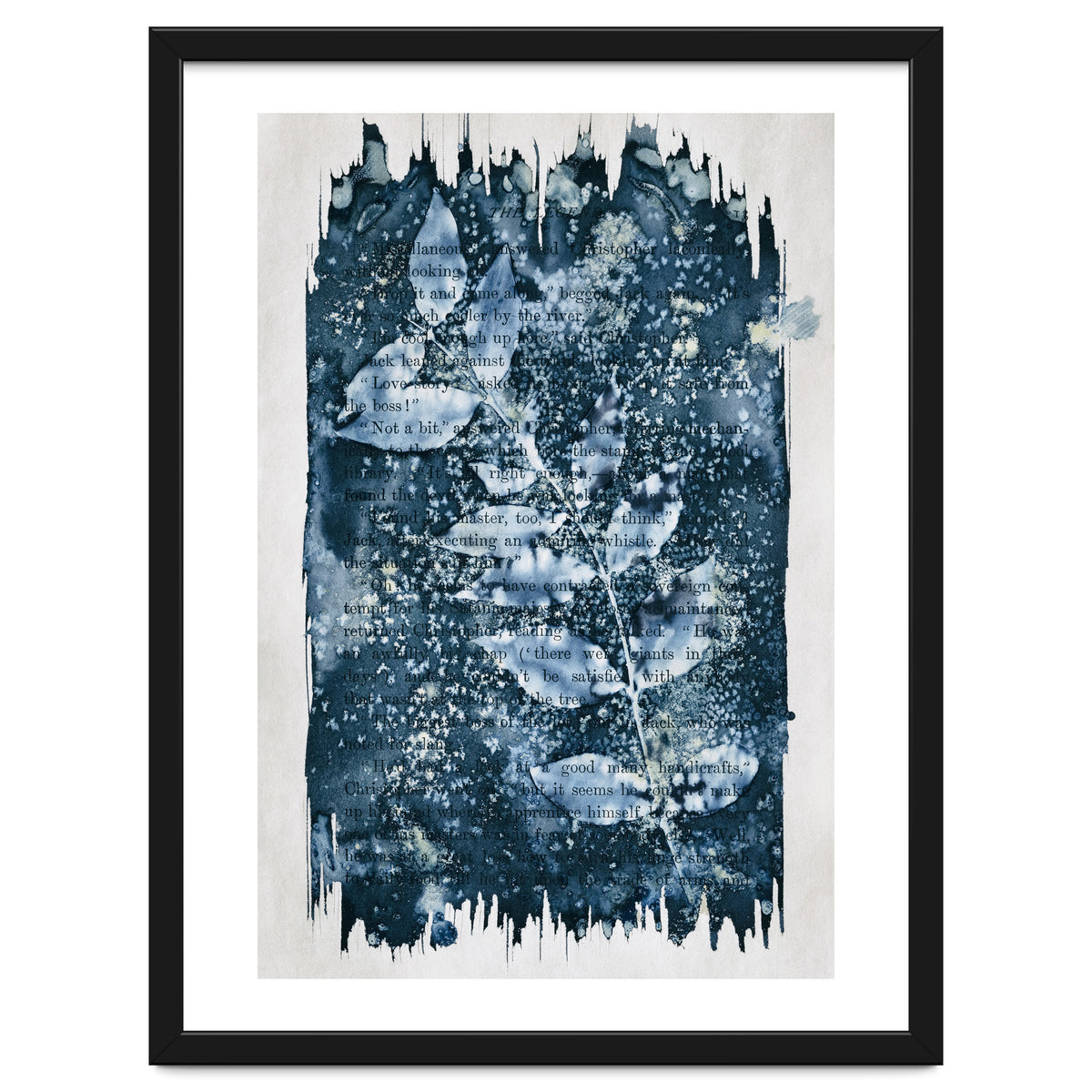 Indigo Blue Botanical Leaves No. 1