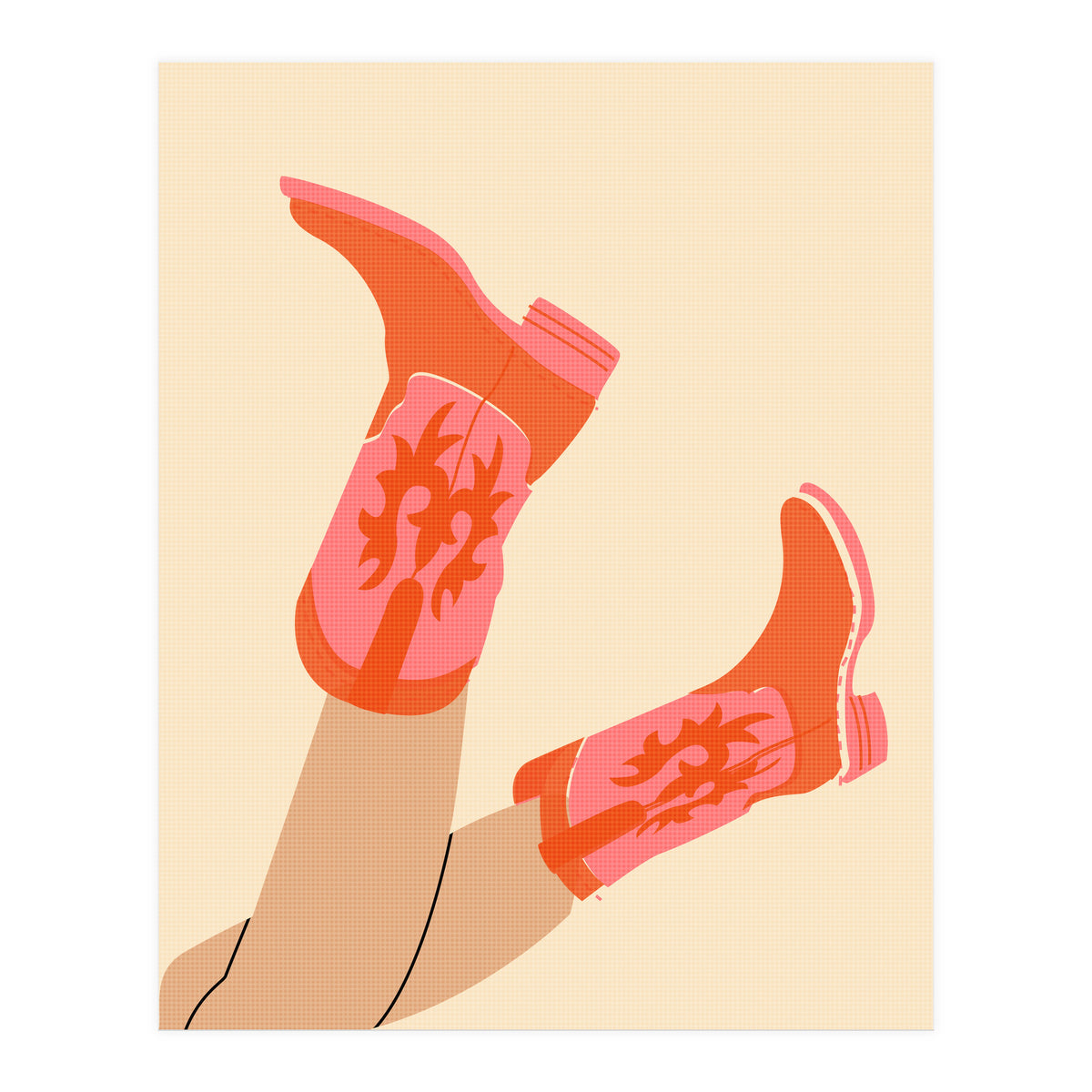 Cowgirl Boots Risography (Print Only)