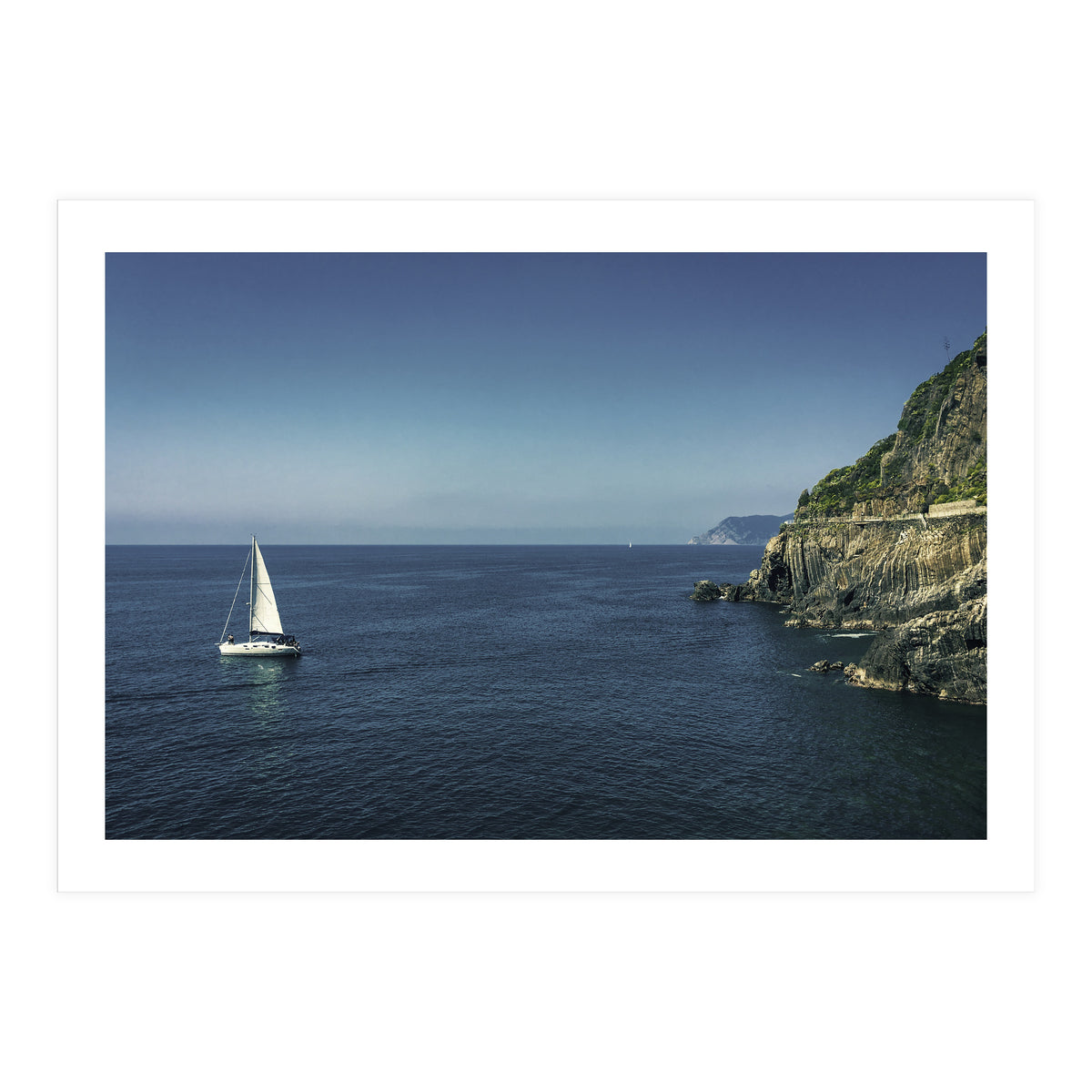 Cinque Terre Blue Sea (Print Only)