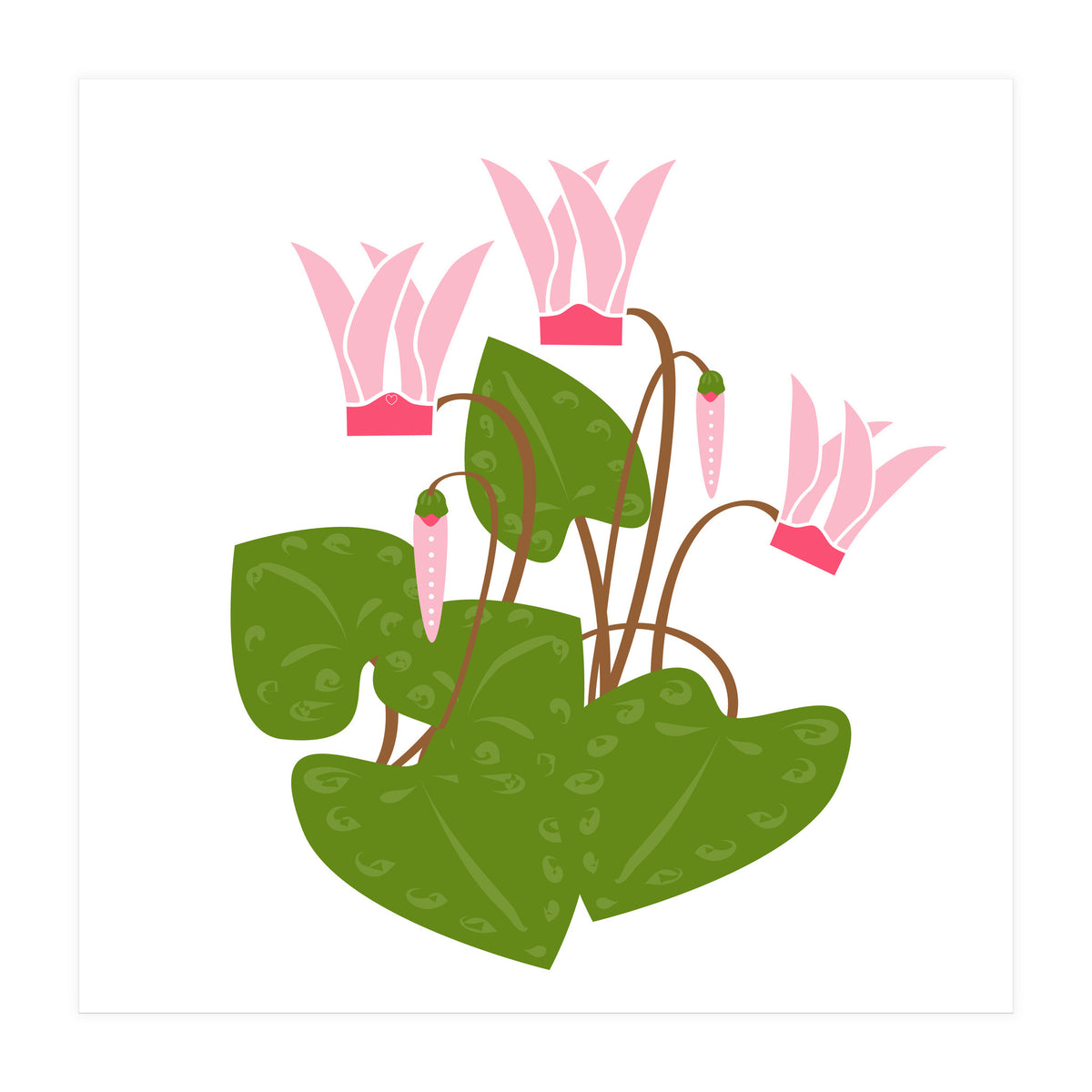 Cascading Cyclamen (Print Only)