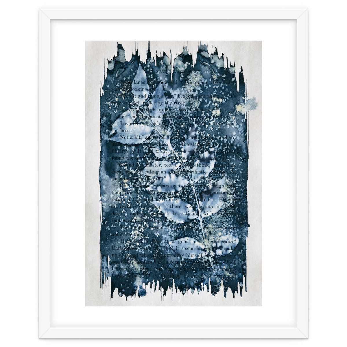 Indigo Blue Botanical Leaves No. 1