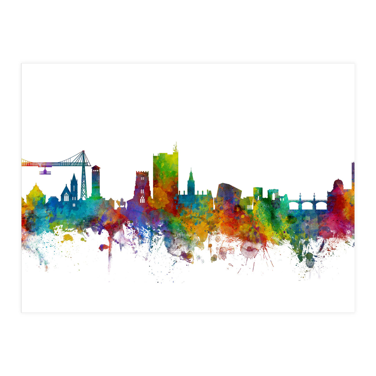 Newport Wales Skyline (Print Only)