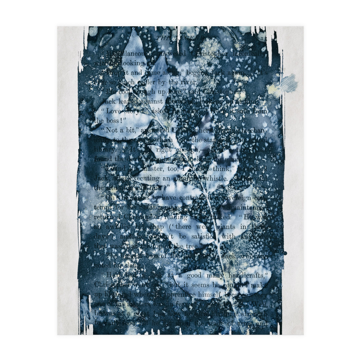 Indigo Blue Botanical Leaves No. 1 (Print Only)