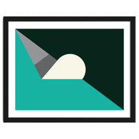 Geometric Shapes No. 56 - teal, grey & black