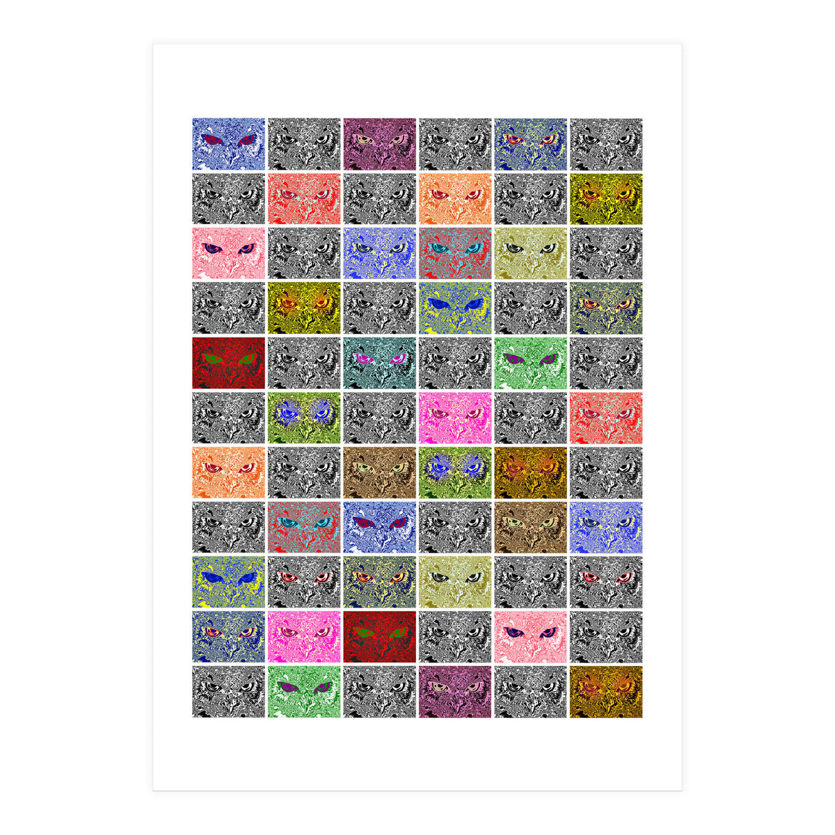 Faces of an owl (Print Only)