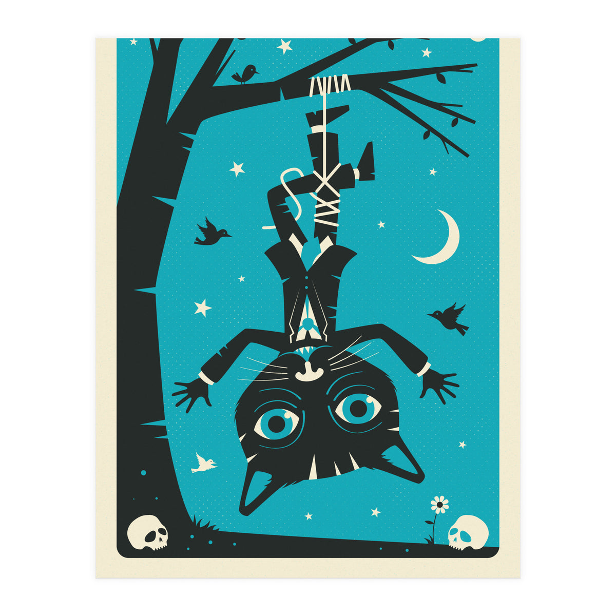 TAROT CARD CAT: THE HANGED MAN (Print Only)