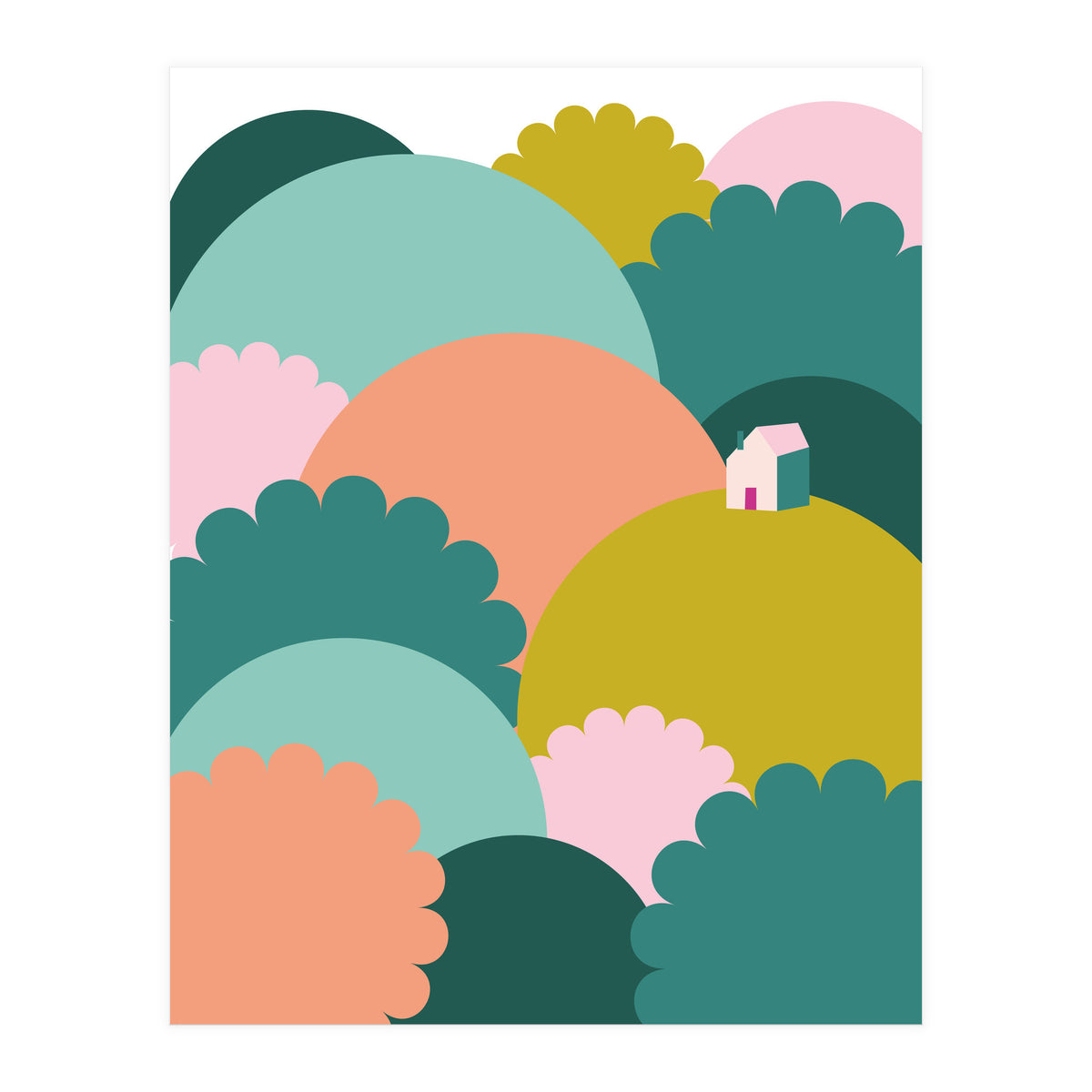 Mediterranean Landscape Colour1 Rgb  (Print Only)