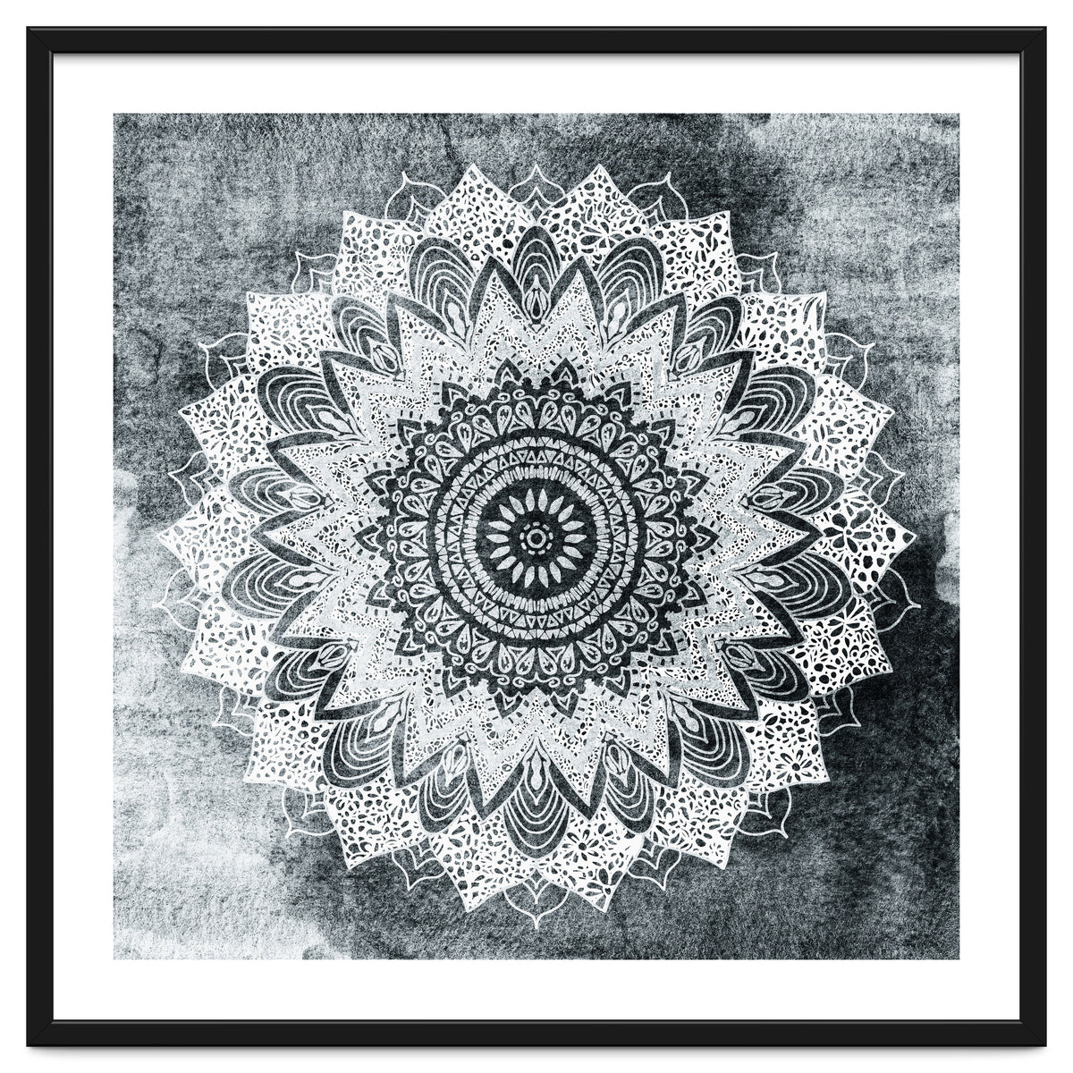 Bohochic Mandala In Gray