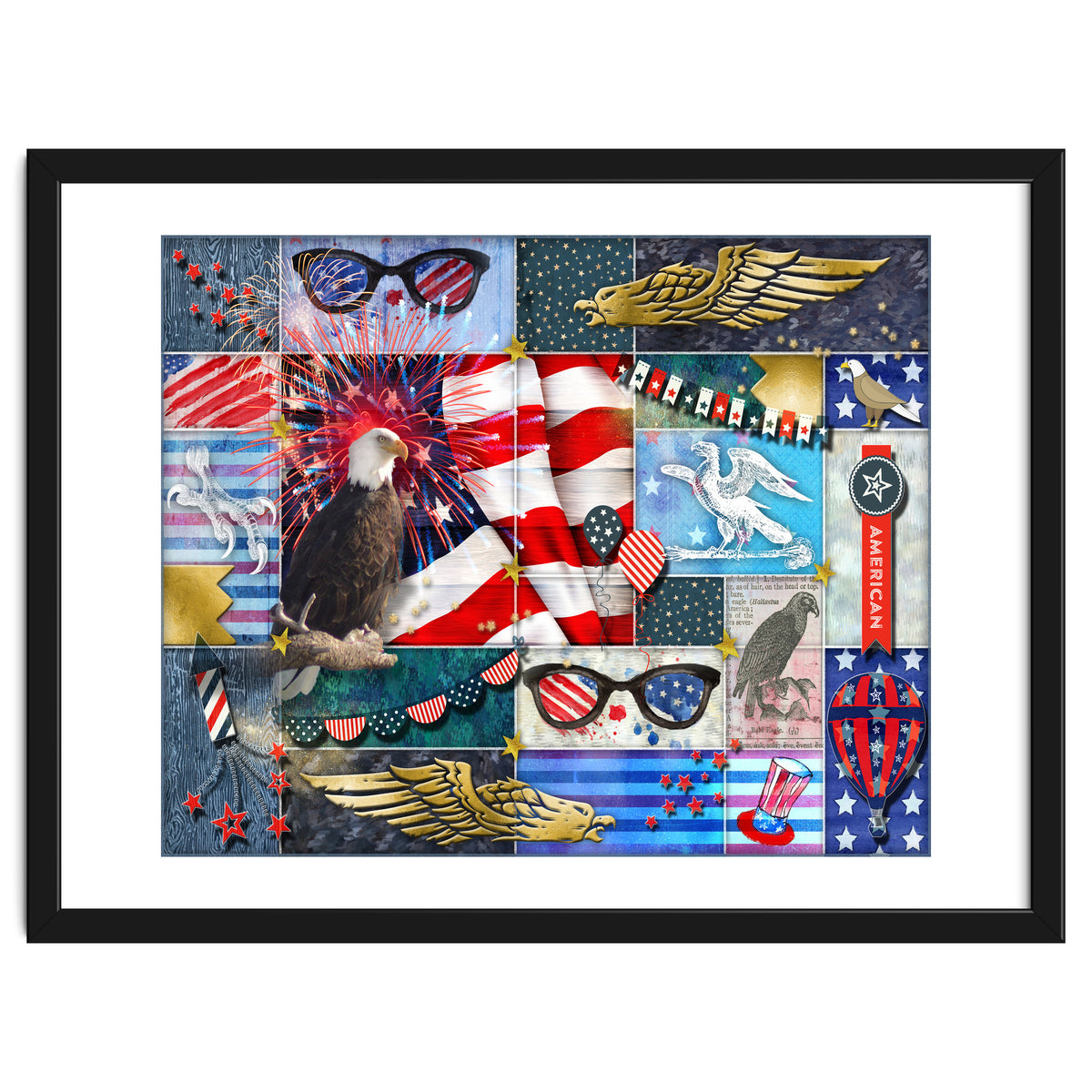 Americana Eagles Collage