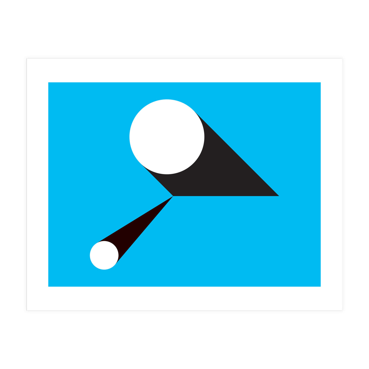 Geometric Shapes No. 46 - blue & black (Print Only)