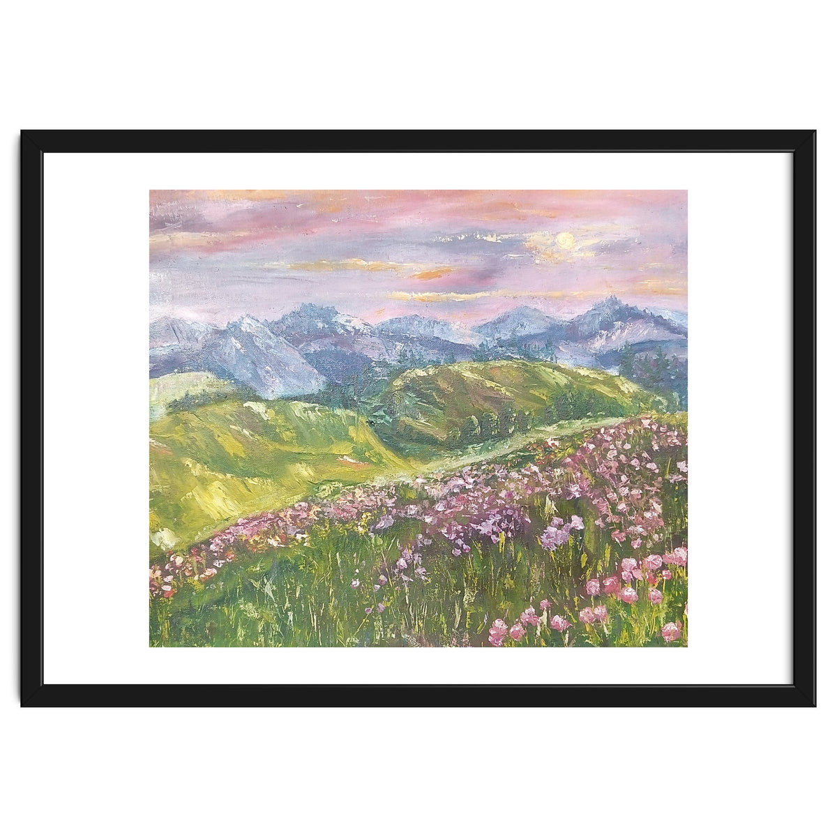 Sunset in the mountains