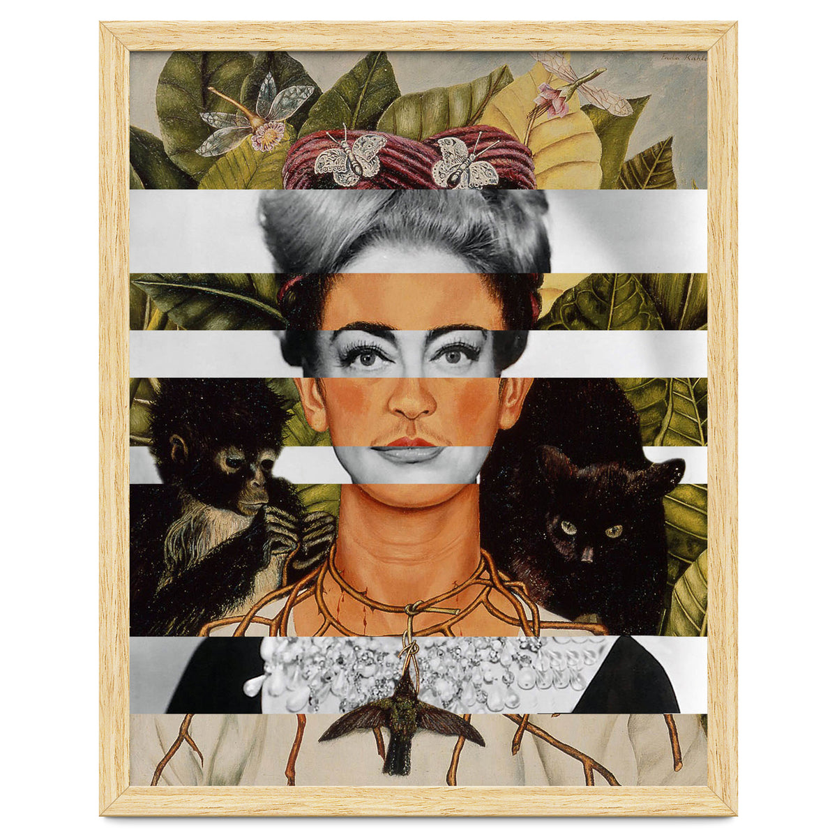 Frida Kahlo "Self Portrait with Thorn Necklace and Hummingbird" & Joan Crawford