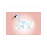 Swan Low Poly Art (Print Only) thumbnail