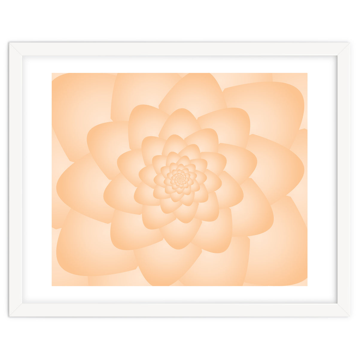Pastel Colors Flower Pattern Set Orange