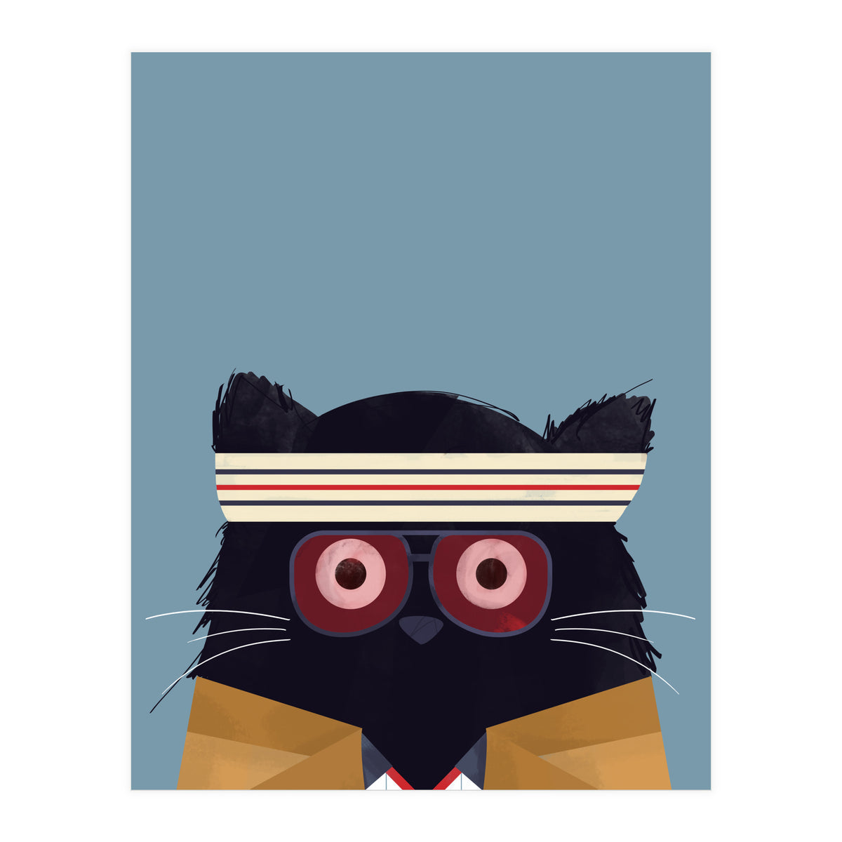 Doozal Cat Tenenbaum (Print Only)