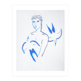 Boy with blue birds (Print Only) thumbnail