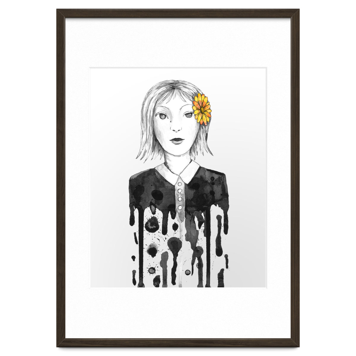 Flower dripping girl