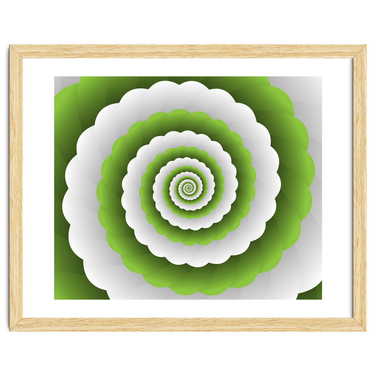 Green Modern Floral Interior Design Art