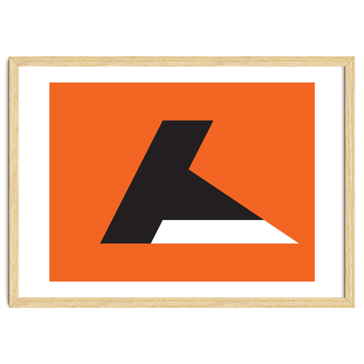 Geometric Shapes No. 79 - orange & black