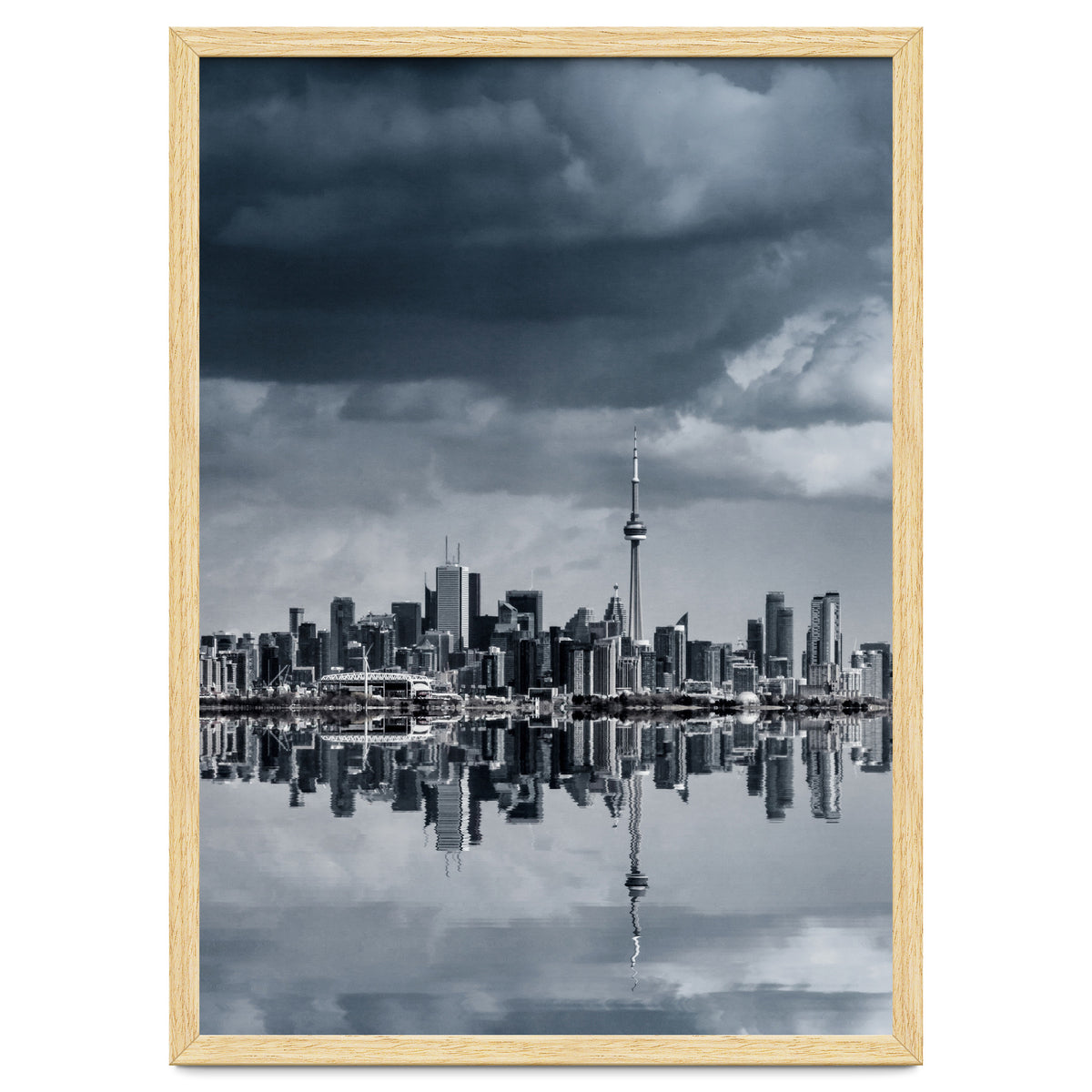 Toronto Skyline From Colonel Samuel Smith Park Reflection No 1