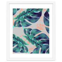 Be Tropical, Botanical Jungle Monstera Illustration, Modern Bohemian Botanical Blush Painting