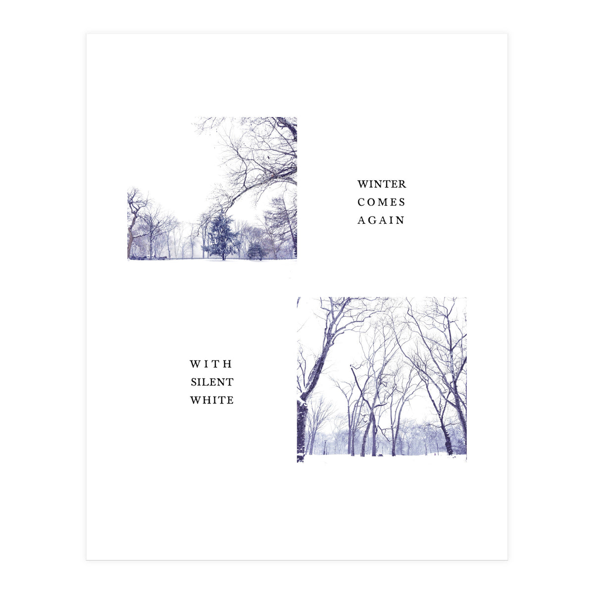WINTER COMES AGAIN WITH SILENT WHITE (Print Only)