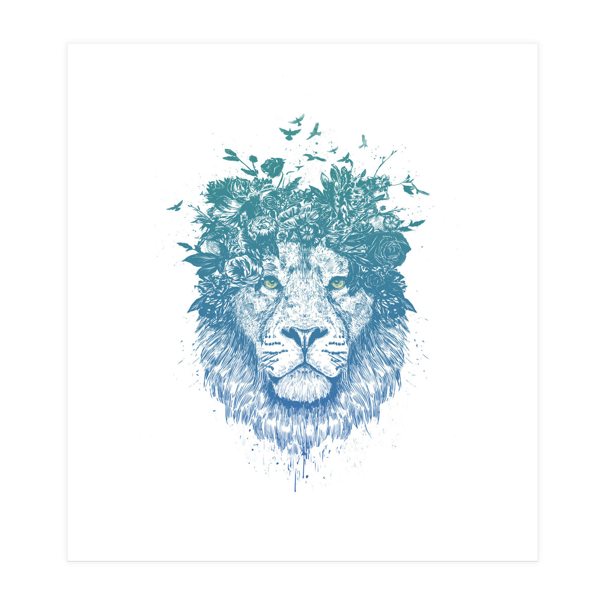 Floral Lion (Print Only)