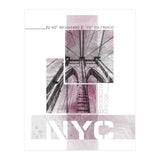 NYC Brooklyn Bridge Details | pink marble (Print Only) thumbnail
