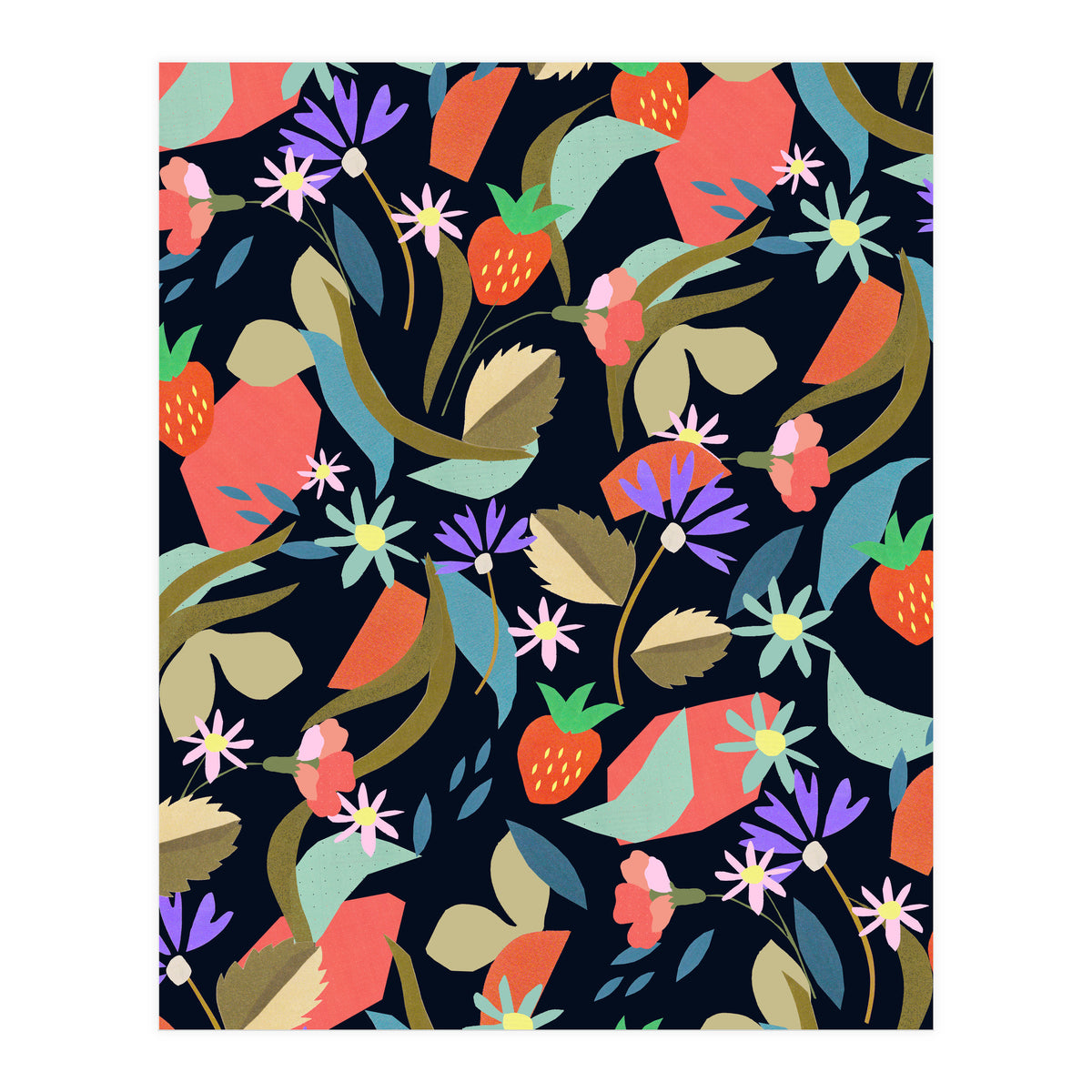 strawberry flower (Print Only)