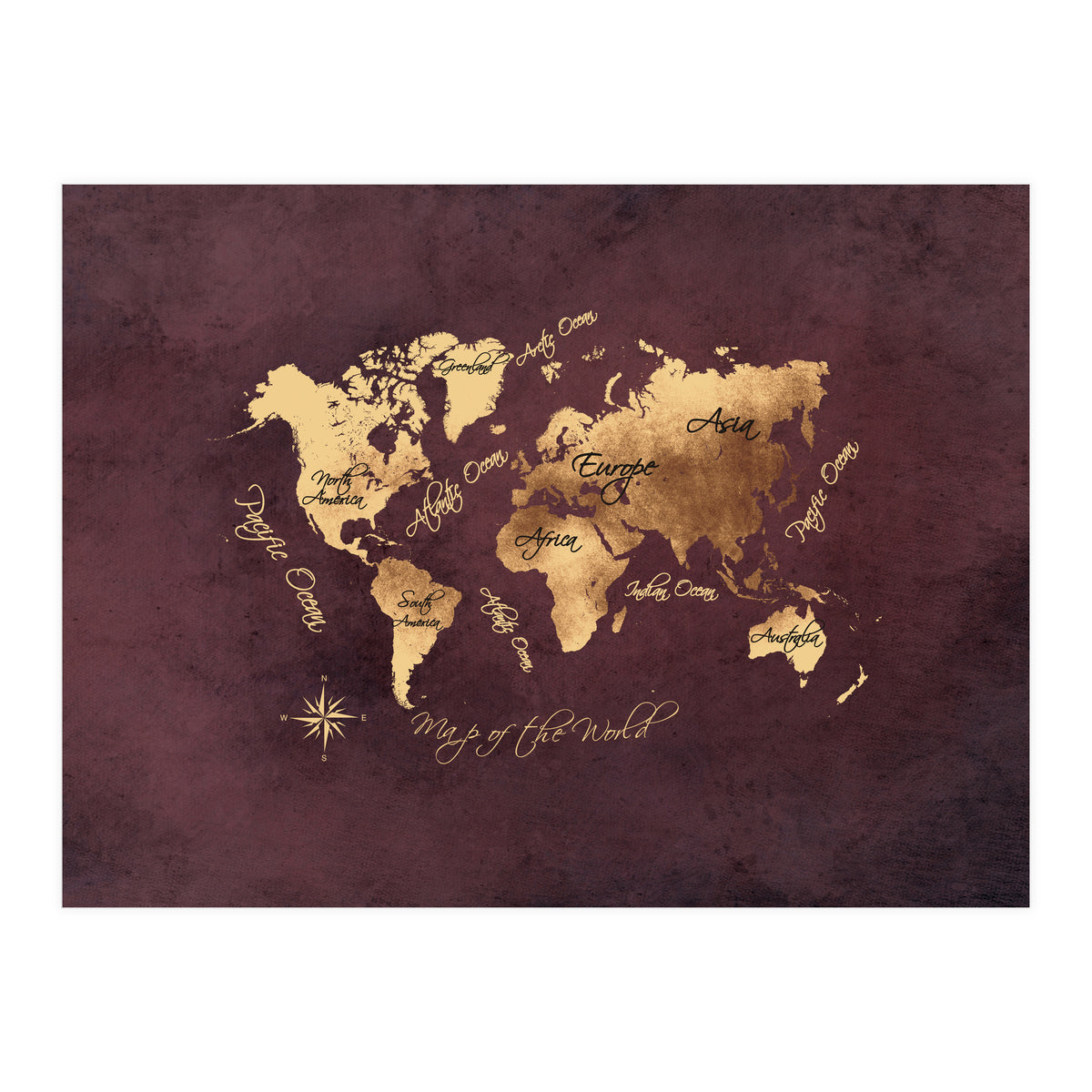 Word Map Gold Dark (Print Only)