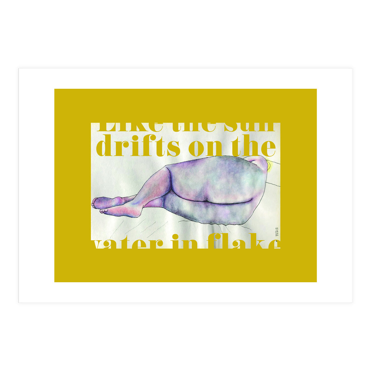 Like The Sun Drifts On The Water In Flakes (Print Only)