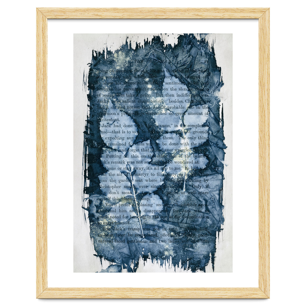 Indigo Blue Botanical Leaves No. 3