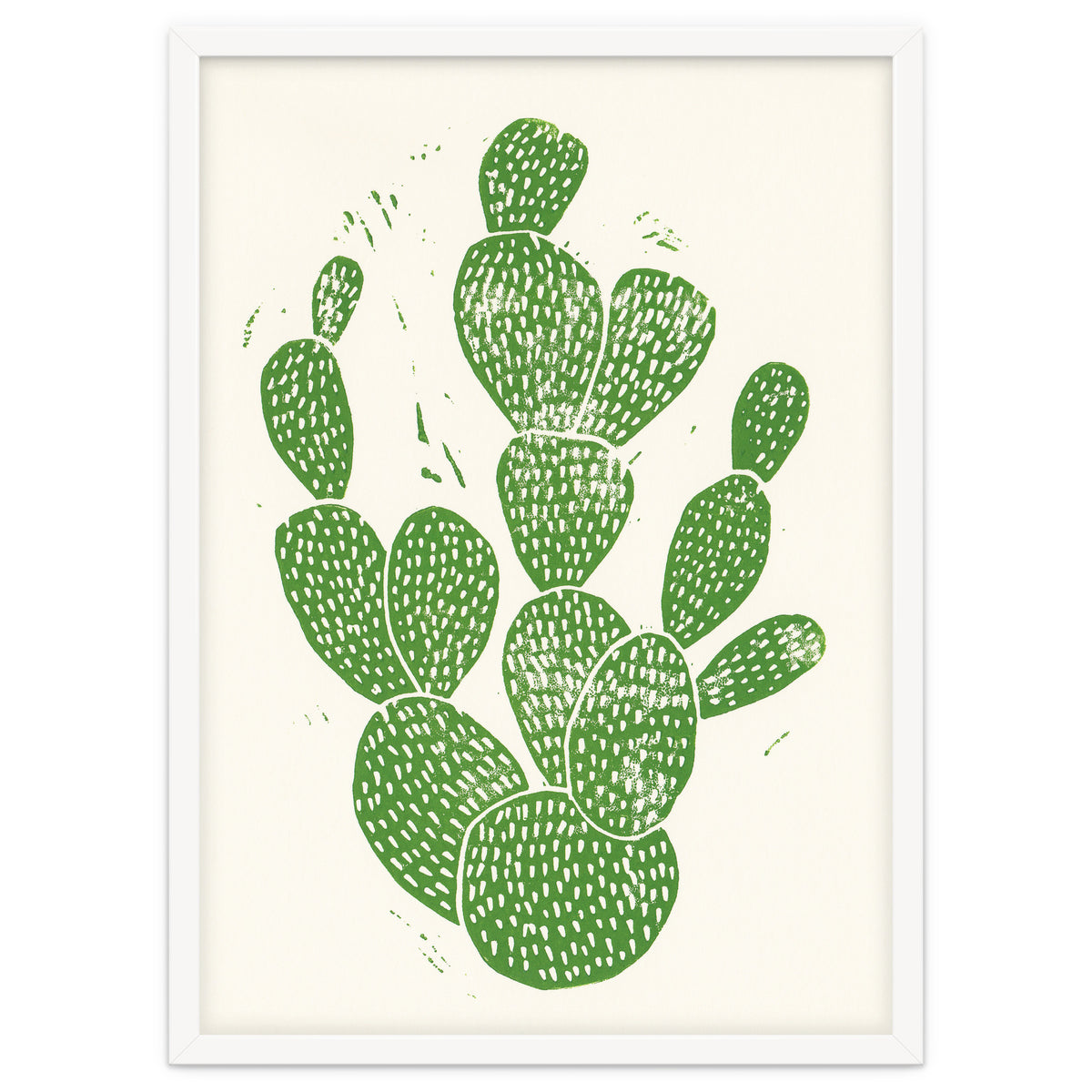 Linocut Cacti #1