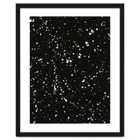 Paint Splatter on Black Background