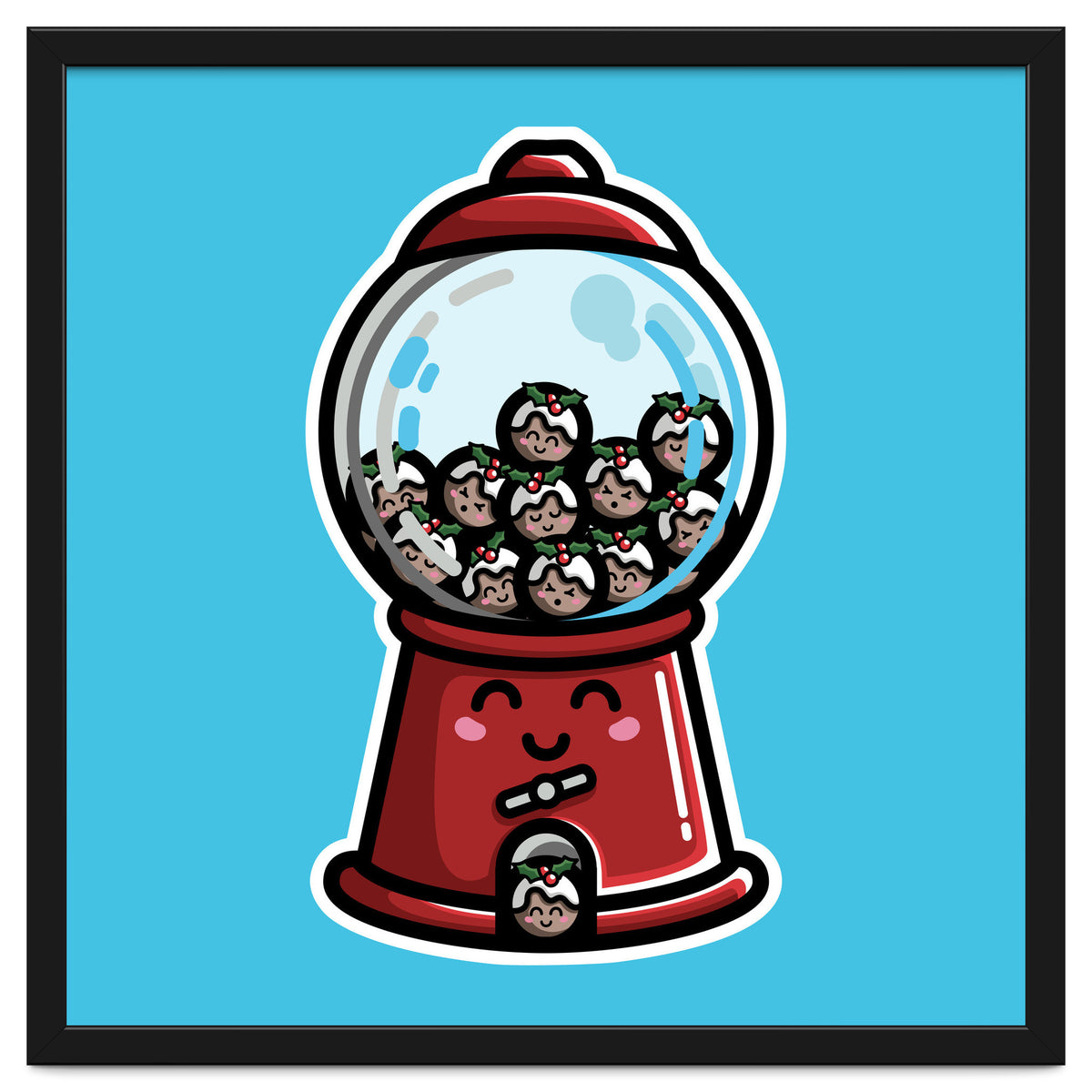 Kawaii Cute Christmas Pudding Gumball Machine
