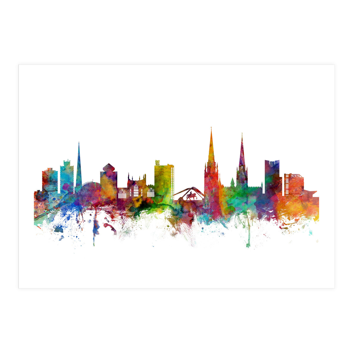 Coventry England Skyline (Print Only)